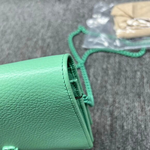 100% Authentic GUCCI Soho Wallet on Chain Leather Shoulder Bag - Picture 5 of 14